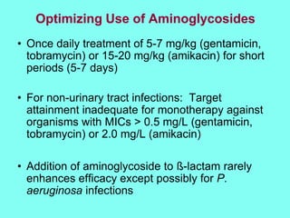 Aminoglycosides dosing and duration of therapy | PDF