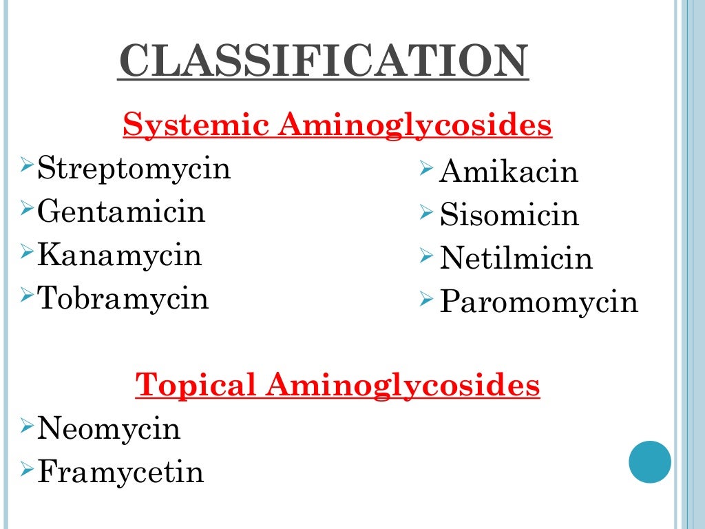Aminoglycosides