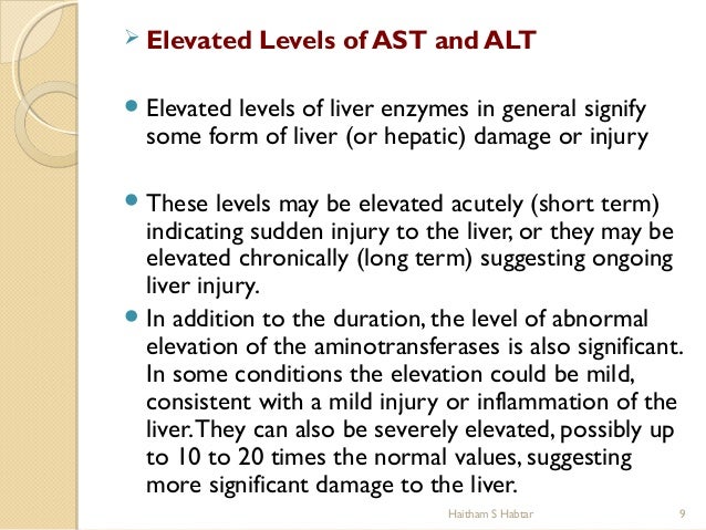 What are high liver enzymes?