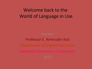 Language Inuse Language in Use | PPT