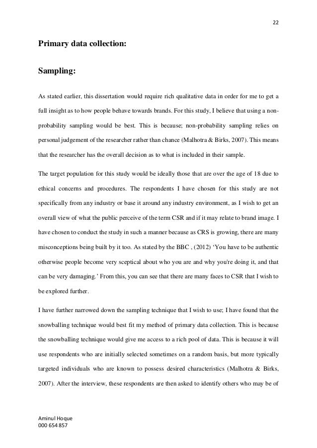 Doctoral thesis csr