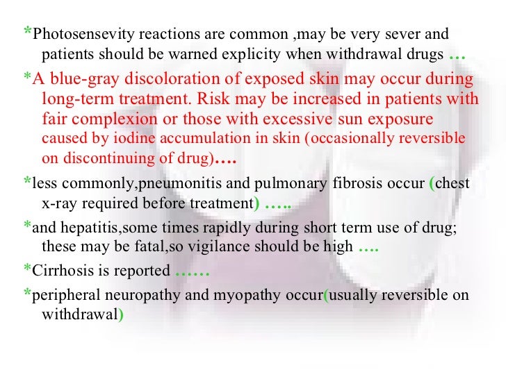 Amiodarone Blue Skin Discoloration
