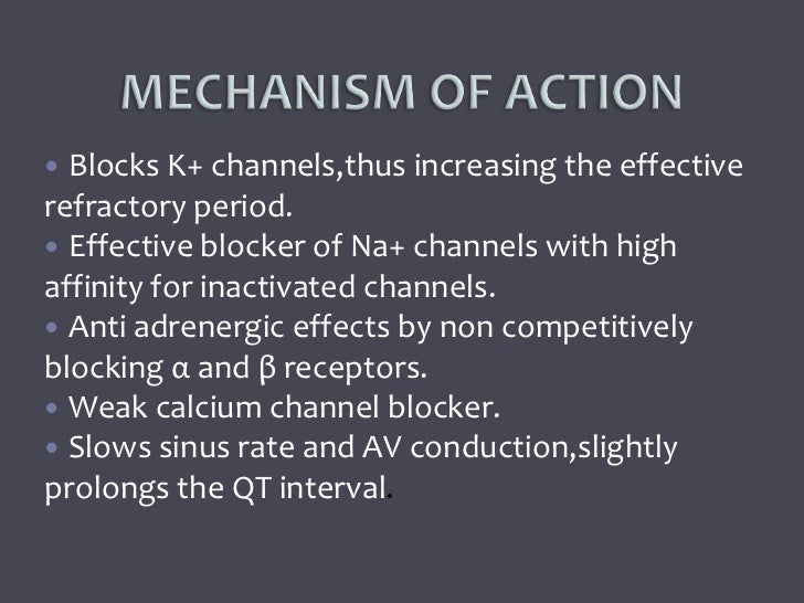 Cordarone Drug Action