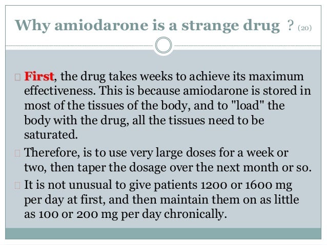 Amiodarone Medication Dosage