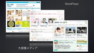 大規模メディア
WordPress
 