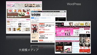 大規模メディア
WordPress
 