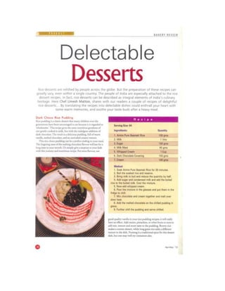 Amira foods delectable desert