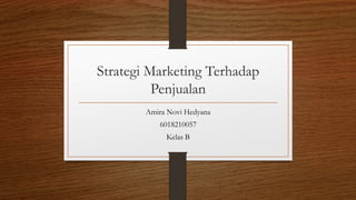 Strategi Marketing Terhadap
Penjualan
Amira Novi Hedyana
6018210057
Kelas B
 