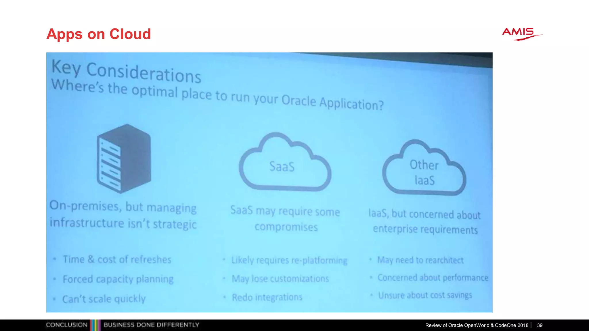 Apps on Cloud
Review of Oracle OpenWorld & CodeOne 2018 39
 