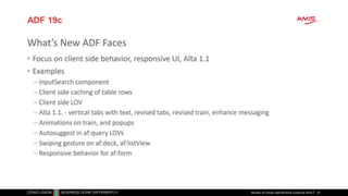 ADF 19c
Review of Oracle OpenWorld & CodeOne 2018 61
 