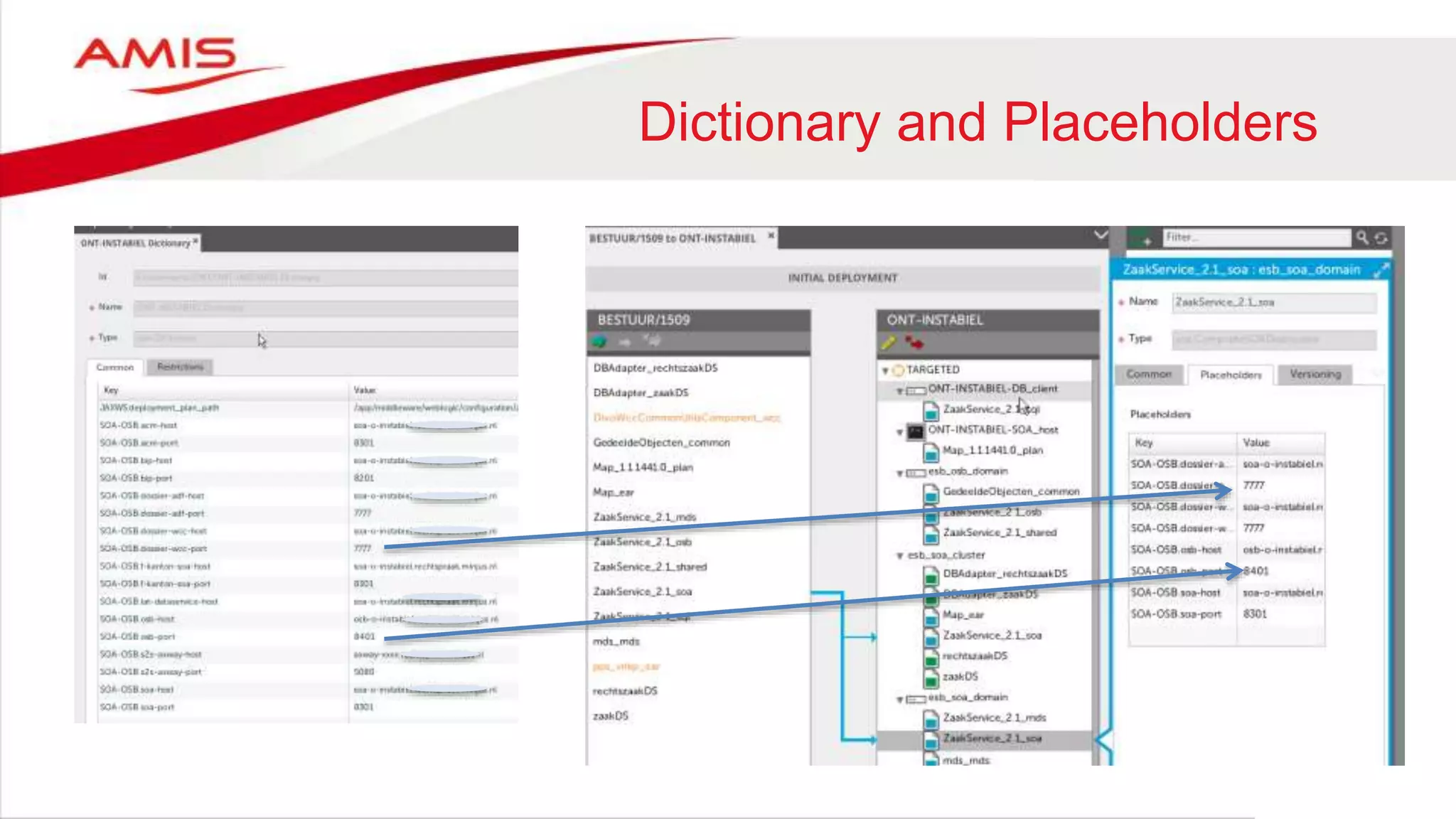Dictionary and Placeholders
 