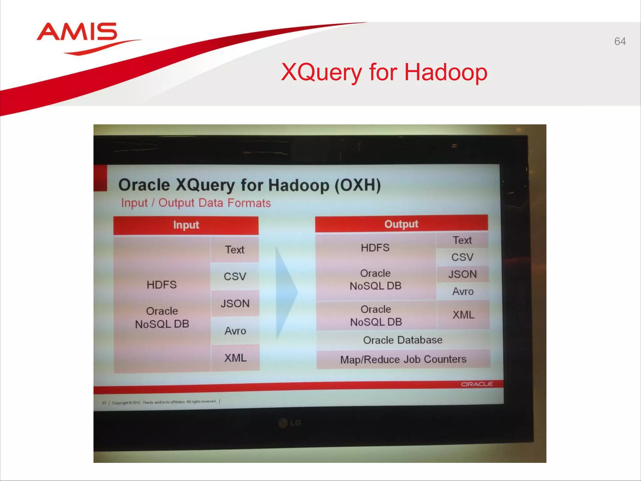 64
XQuery for Hadoop
 