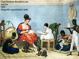Uma Senhora Brasileira em
seu Lar
1823
litografia aquarelada à mão
 