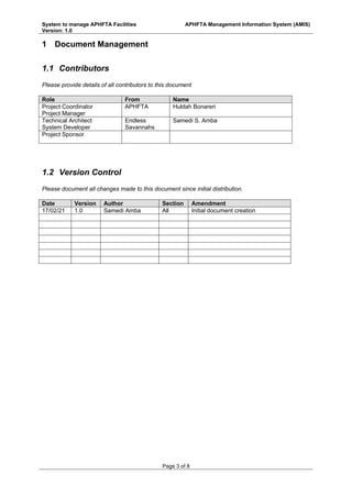 AMIS System Documentation (Presentation) | DOC