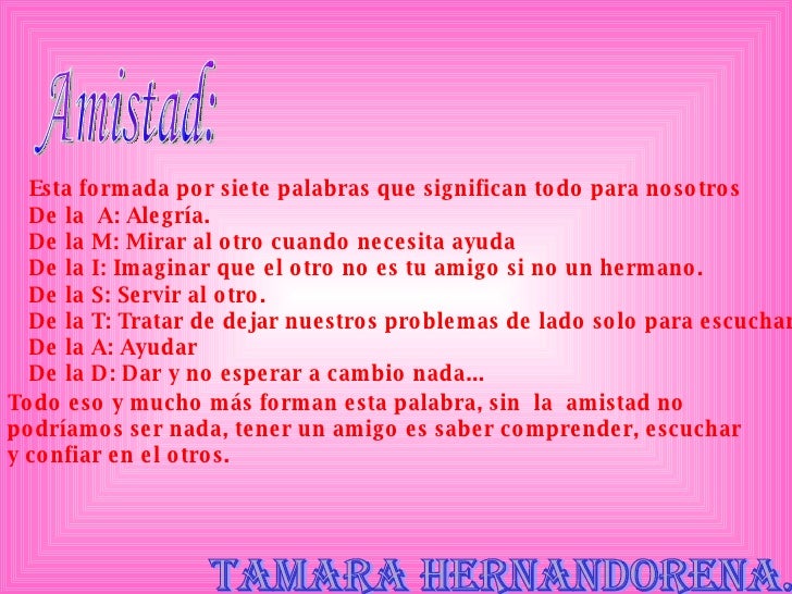 Amistad Amistad