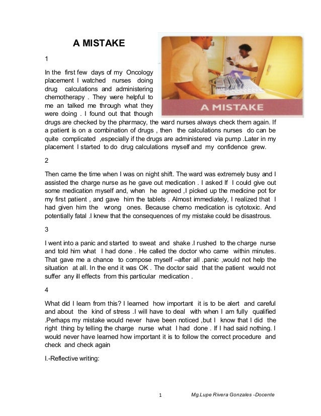 Printables English Compherishion english reading comprehension a mistake1in the first few days of my oncologyplacement i watched nurses doingdrug calculations and administeringchemother