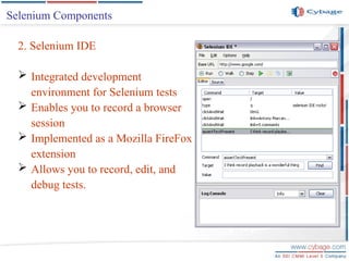 Automation using Selenium Your score increases as you pick a category ...