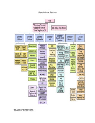 Organizational Structure




BOARD OF DIRECTORS:
 