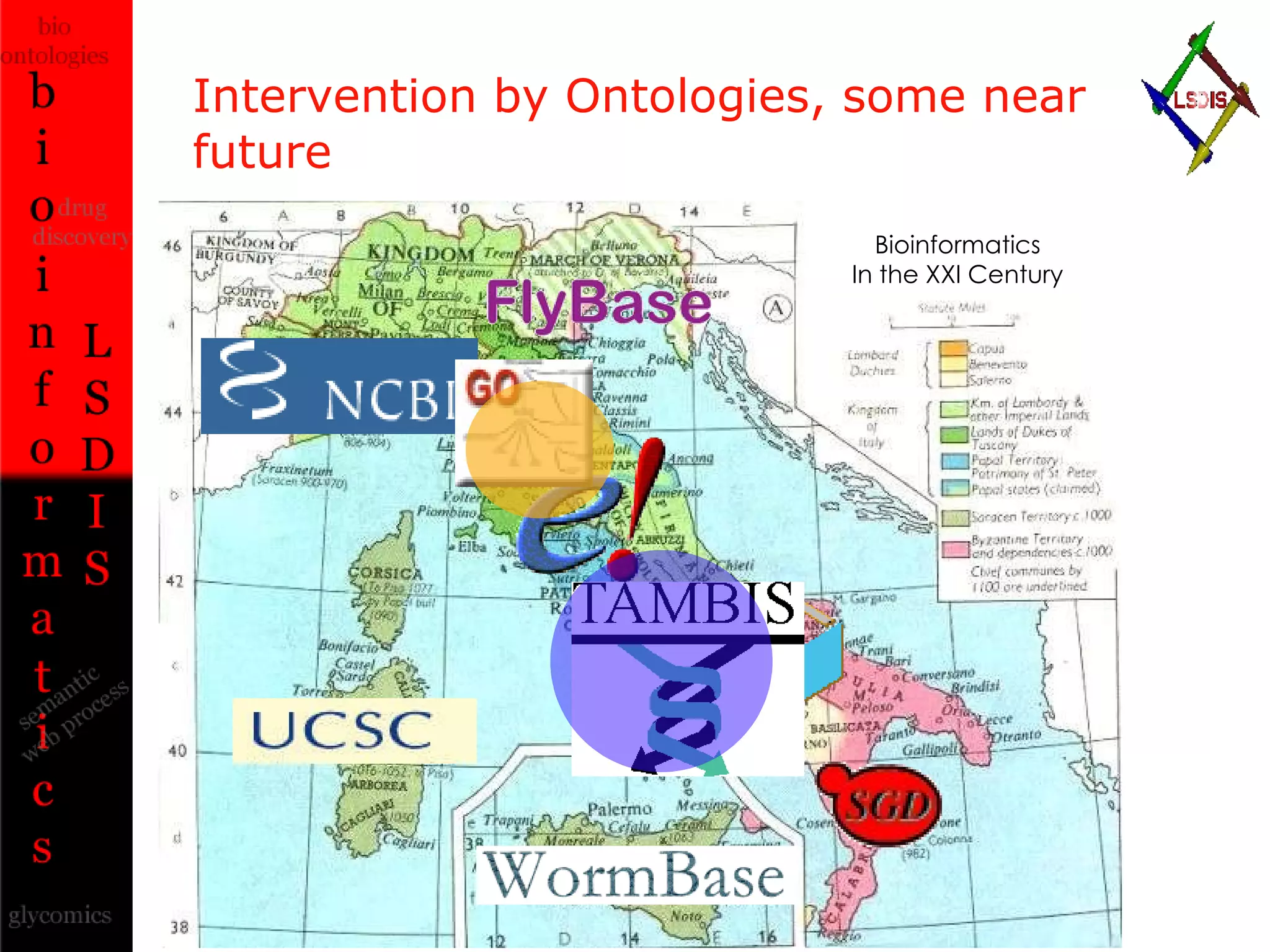 Intervention by Ontologies, some near future Bioinformatics In the XXI Century 