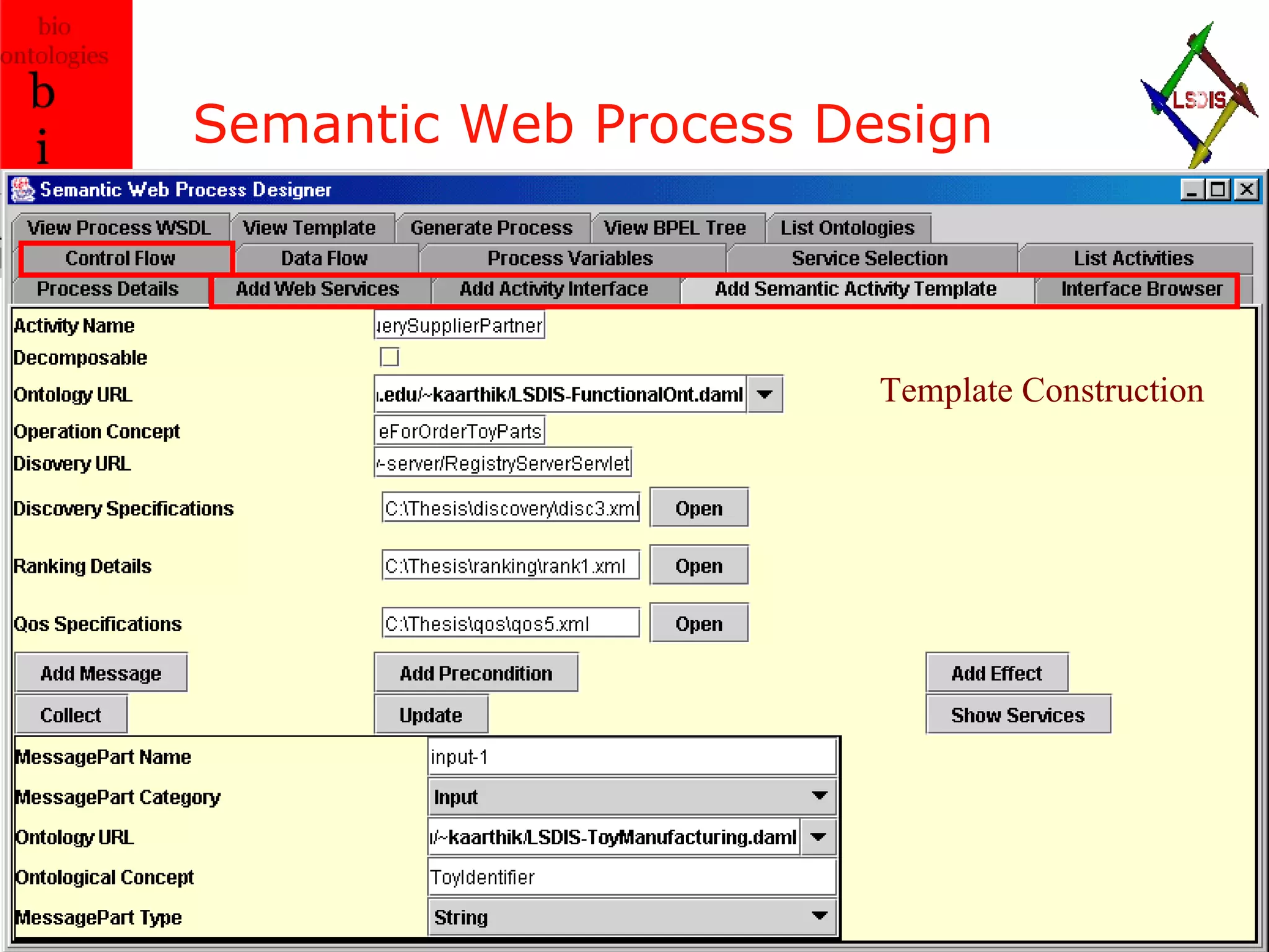 Semantic Web Process Design Template Construction 