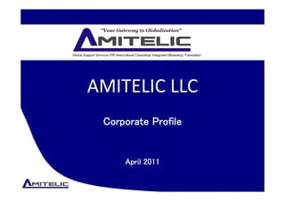 AMITELIC LLC
 Corporate Profile


     April 2011
 