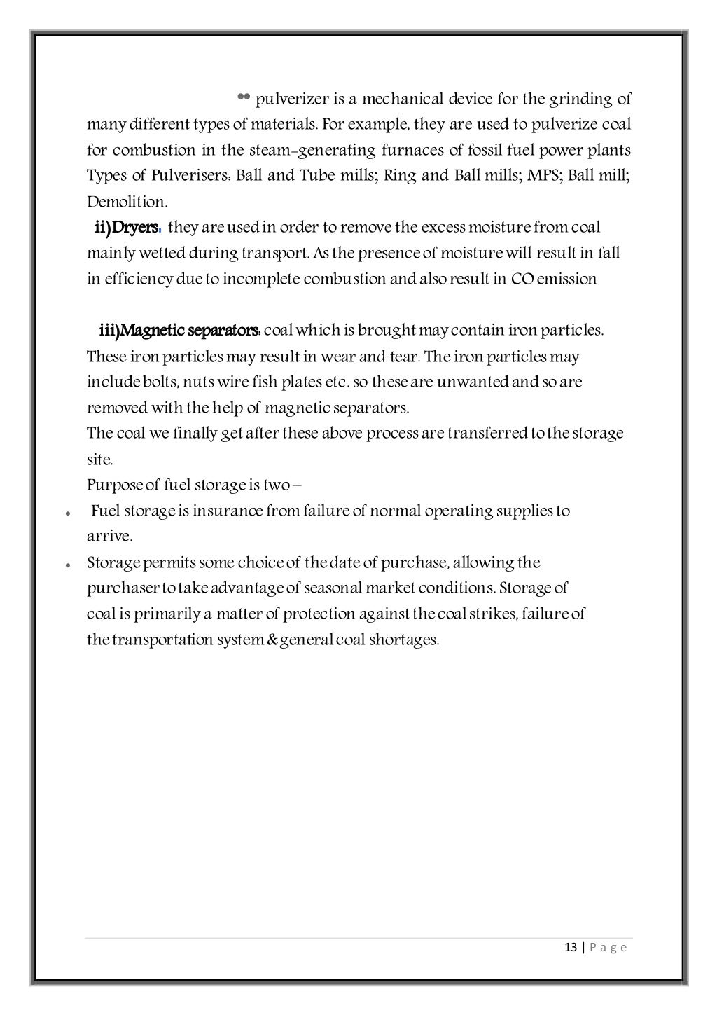 Thermal Power plant visit Report by Amit Hinge