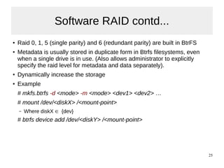 Case study of BtrFS: A fault tolerant File system | ODP