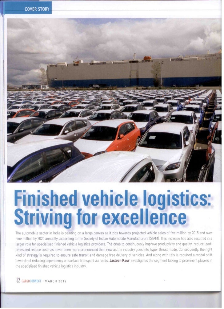 Finished vehicle logistics in India