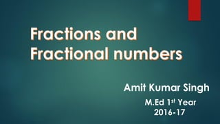 Amit Kumar Singh
M.Ed 1st Year
2016-17
 