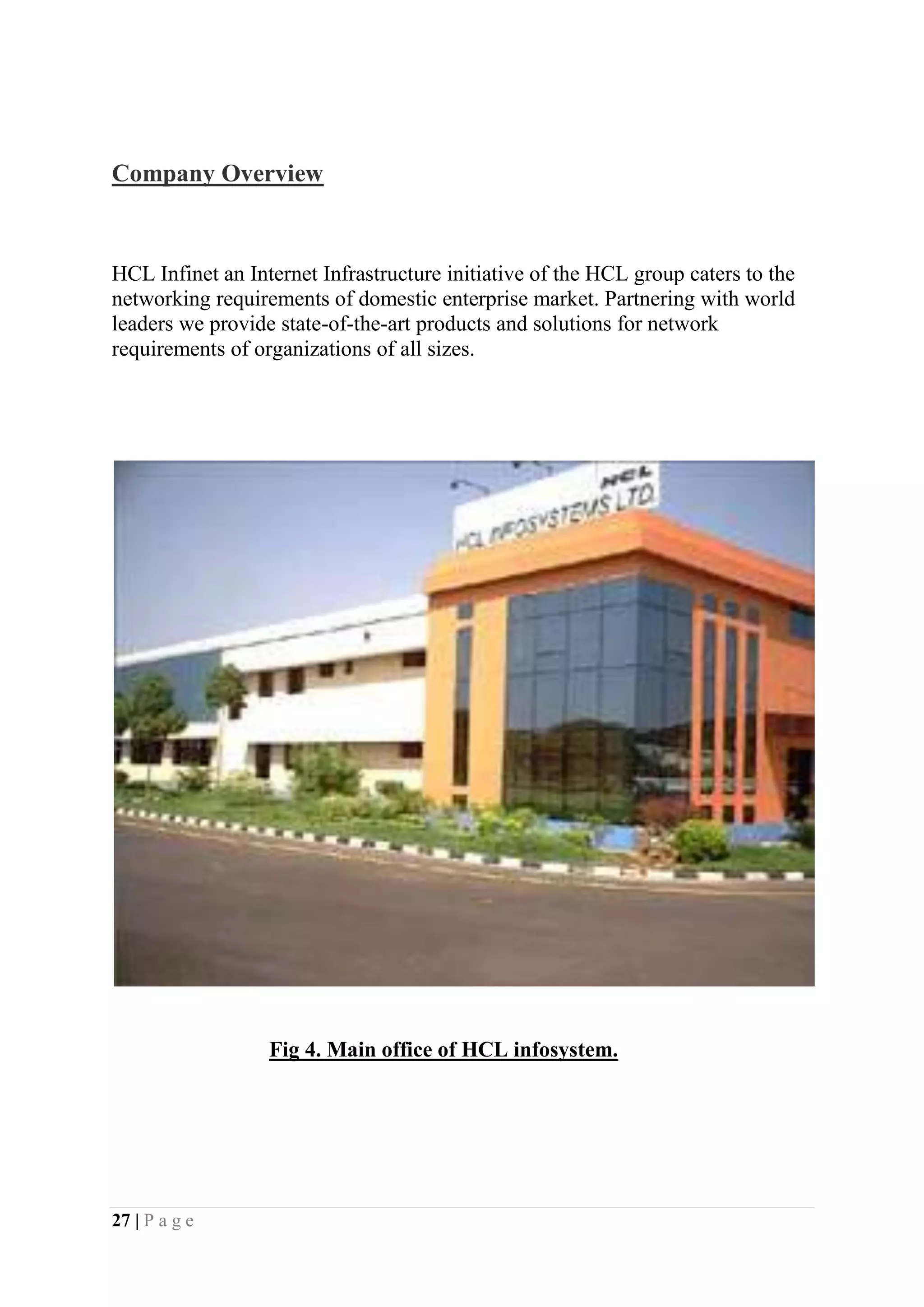 Amit mishra live project report on hcl infinet ltd.