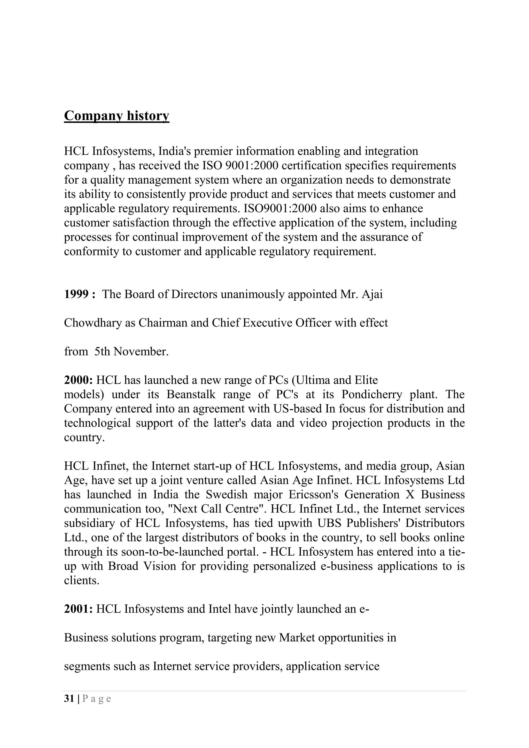 Amit mishra live project report on hcl infinet ltd.