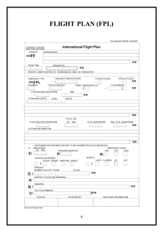 8
FLIGHT PLAN (FPL)
 