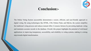 Secure and Efficient Online Voting System Using Python Flask and SQLite ...