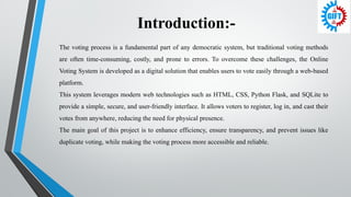 Online Voting System Project Python With Programing Secure and Efficient Online Voting System Using Python Flask and SQLite ...
