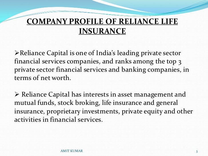 presentation Reliance