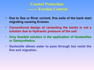 Geotextile and its Role in Coastal Protection and Erosion Control .ppt