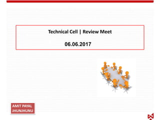 Technical Cell | Review Meet
AMIT PAYAL
JHUNJHUNU
06.06.2017
 