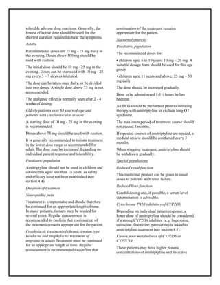 AMITRIPTYLINE FILM COATED TABLETS USES visual data 2