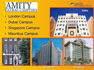 • London Campus
• Dubai Campus
• Singapore Campus
• Mauritius Campus
SINGAPORESINGAPORE MAURITIUSMAURITIUSLONDONLONDON
DUBAI
 