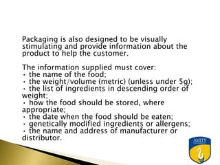 food packaging ppt | PPTX