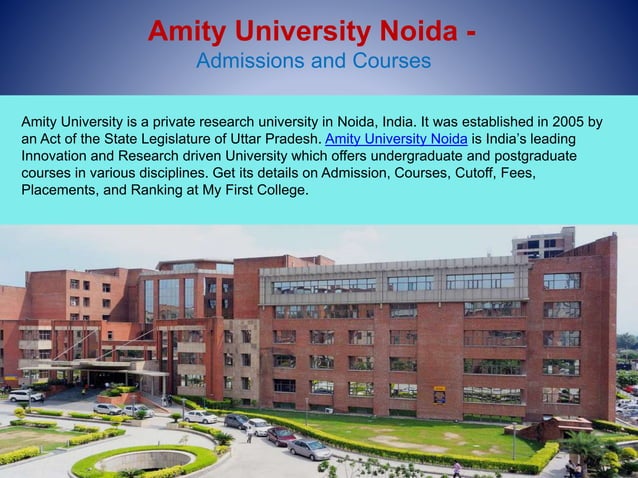 Amity University Top University in Noida India | PPTX