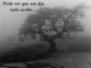 Pode ser que um dia tudo acabe...  