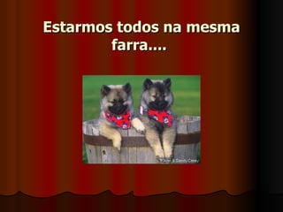   Estarmos todos na mesma farra....   