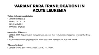 Variant Rara Translocations Acute myeloid leukemia.pptx Acute myeloid leukemia.pptx