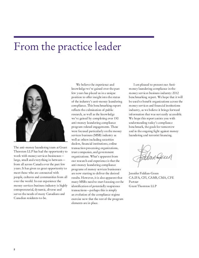 Gt Anti Money Laundering Compliance In The Money Services Business