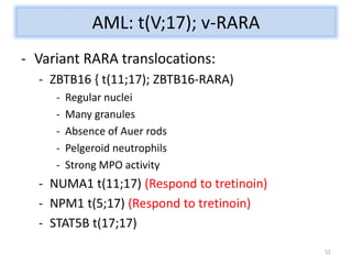 Variant Rara Translocations Acute Leukemia Cytogenetics | PPTX