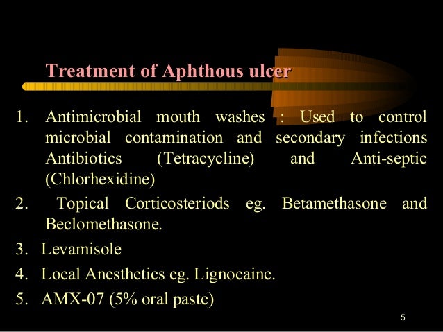 tetracycline ulcer treatment