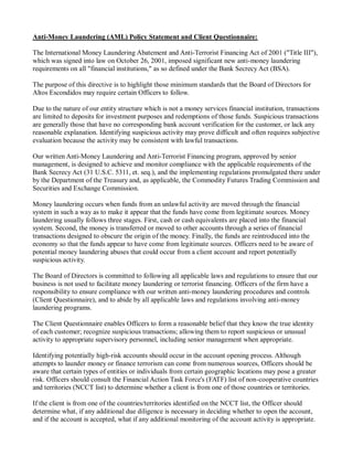 AML Manual AltosEscondidos | PDF | Financial Regulation | Economy