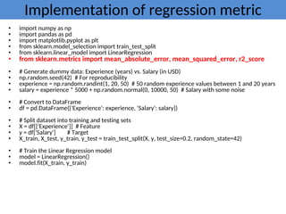 Applied Machine Learning Basic like Data representation , validation ...