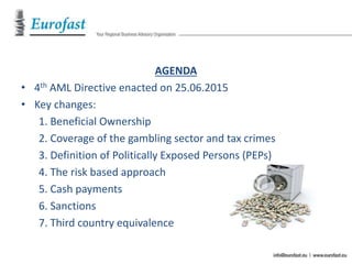 FOURTH ANTI MONEY LAUNDERING DIRECTIVE (EU) 2015/849’’ | PPTX